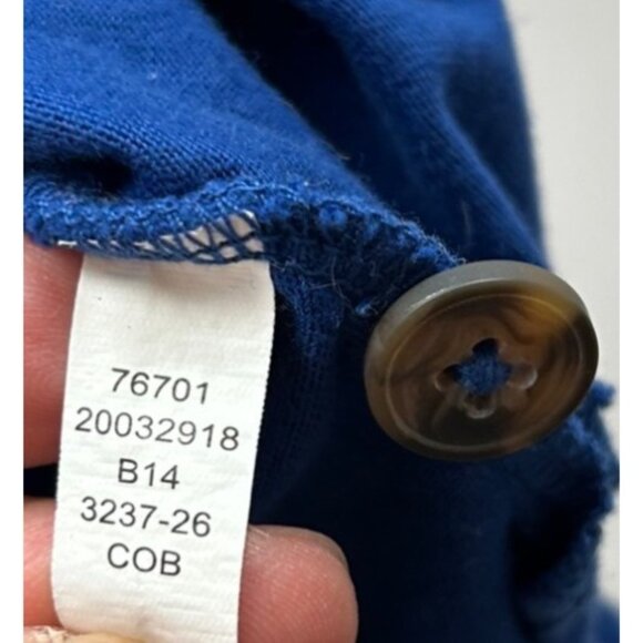 Duluth Trading Polo Shirt Mens 2XL Cobalt Blue Longtail Elevated Casual Classic - Picture 4 of 6